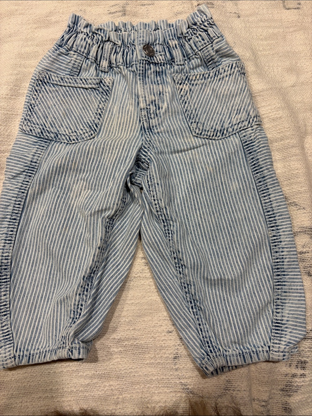 Gap barrel jeans - Blue Stripe Elastic Waist Pants
